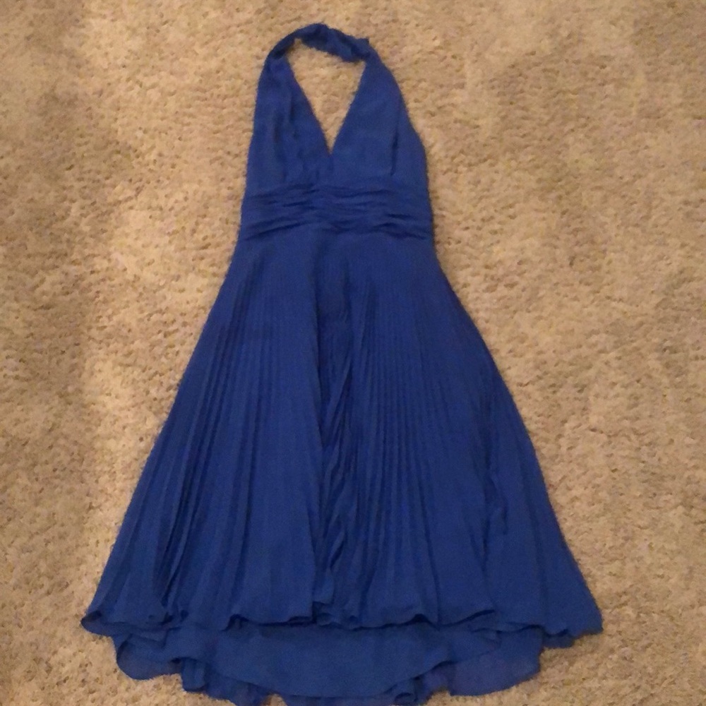 Blue halter dress
